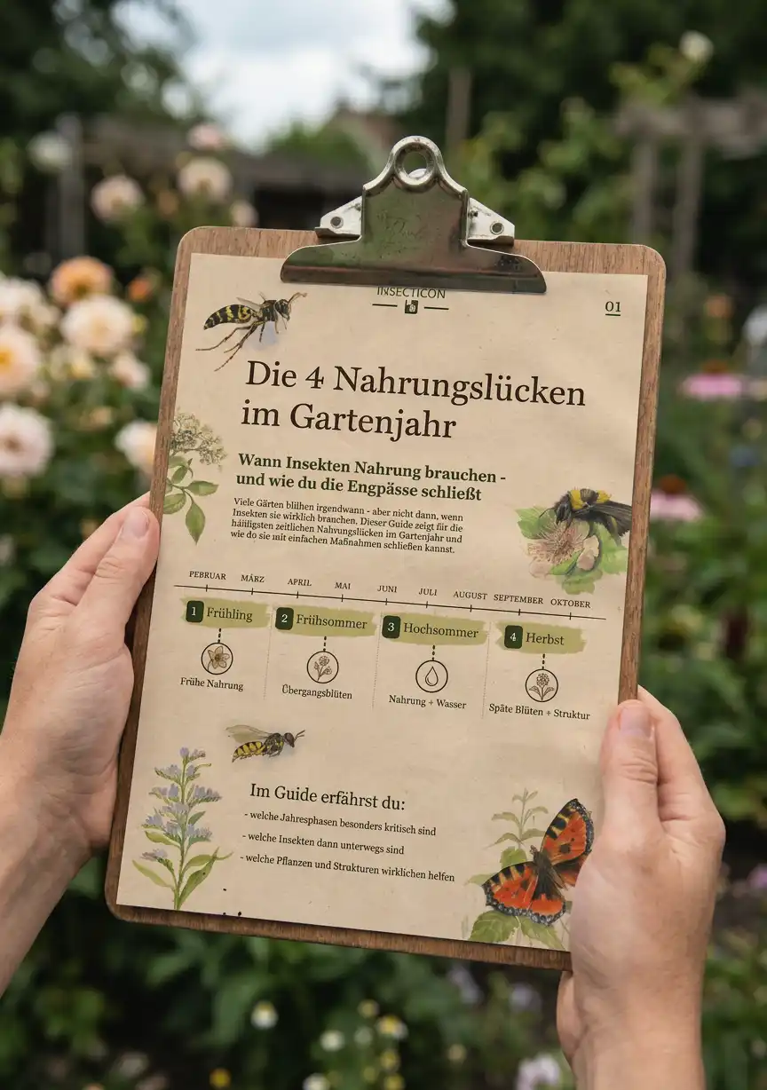 Insecticon-Guide „Die 4 Nahrungslücken im Gartenjahr